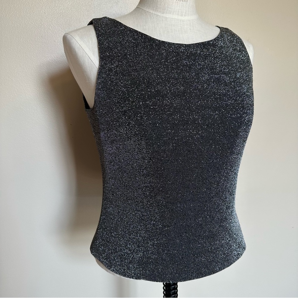 After Six sparkly metallic versatile sleeveless top vintage
